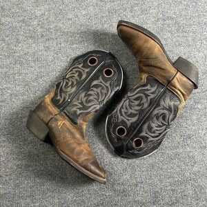 Justin Men's Stampede Western Square Toe Boots Brown Leather 10.5 EE Style 2531